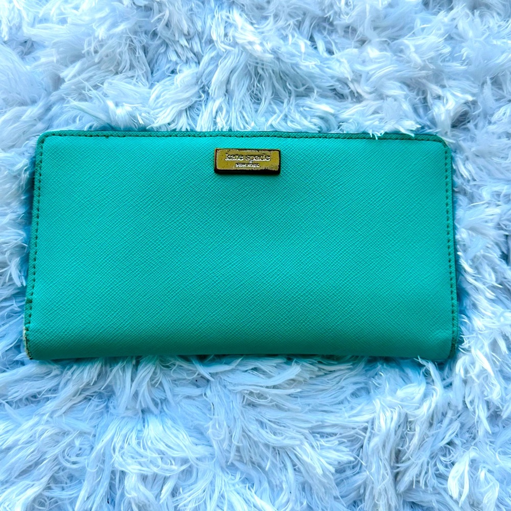 Kate Spade Staci Large Slim Bifold Wallet Turquoise